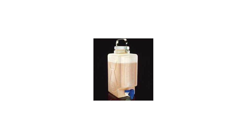 Nalge Nunc Rectangular Carboys with Spigot and Handle, High-Density Polyethylene, NALGENE 2320-0050