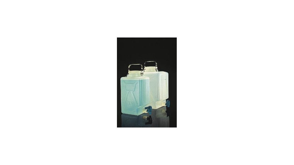 Nalge Nunc Rectangular Carboys with Spigot and Handle, Polypropylene, NALGENE 2321-0020