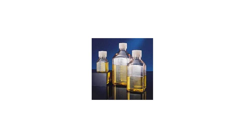 Nalge Nunc Square Media Bottles, PETG, Sterile, Graduated, NALGENE 2019-0500