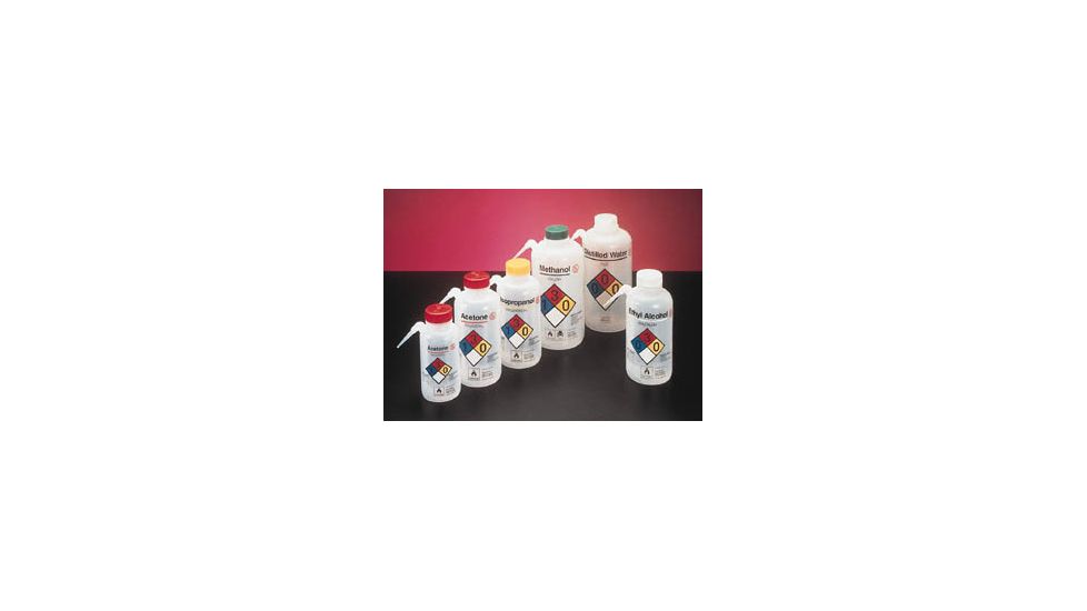 Nalge Nunc Unitary Vented Safety Wash Bottles, Low-Density Polyethylene, NALGENE 2436-0255 250 Ml (8 oz.) Capacity
