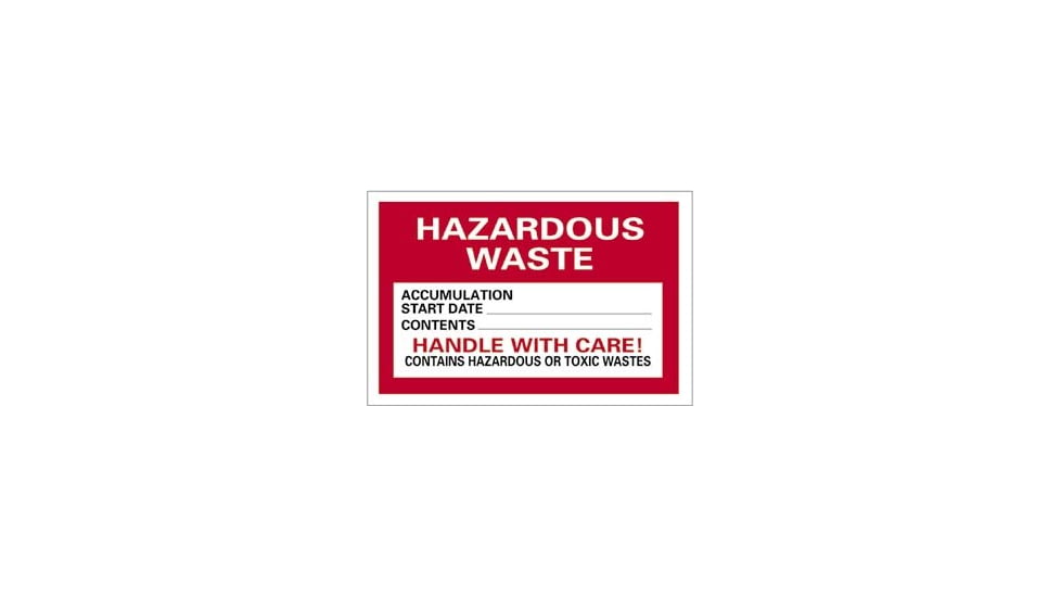 National Marker Label NON-REG.WASTE 6X6 PK/25 HW-9N