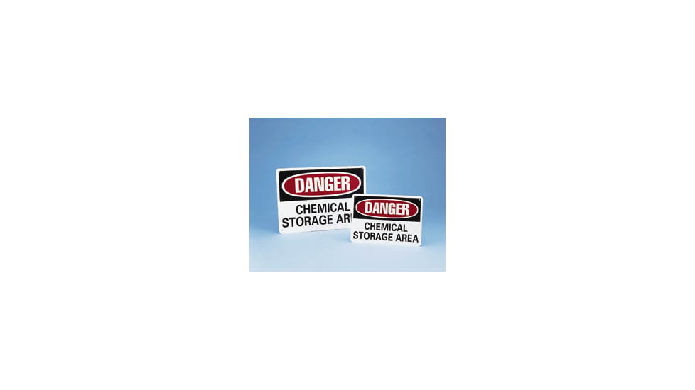 National Marker Sign Danger Chem Storage 10X14 D-239-PB