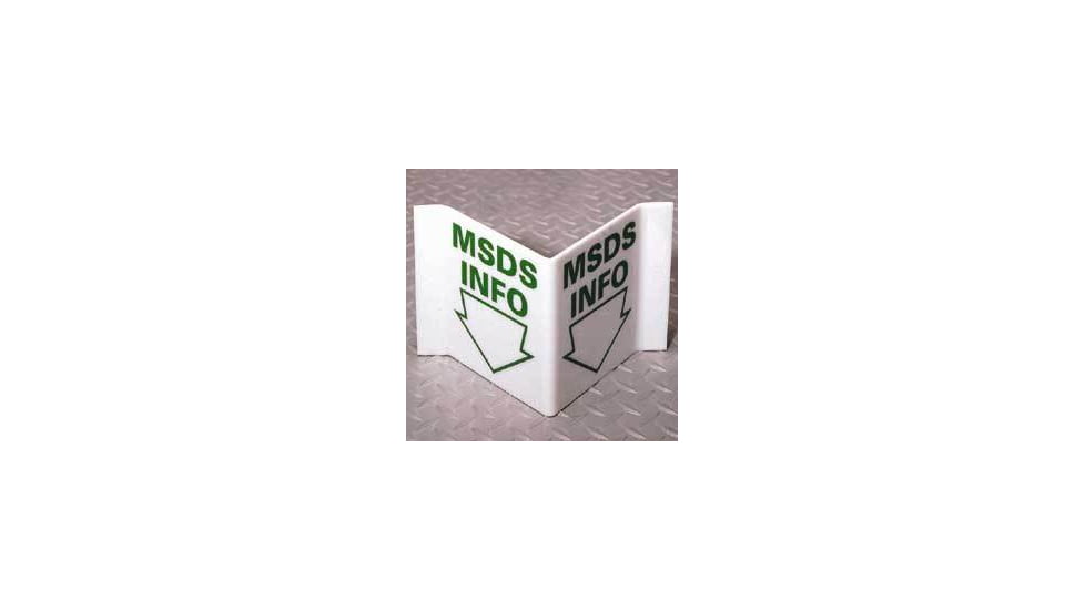 National Marker Sign Visi Msds INFO. VS-23-W