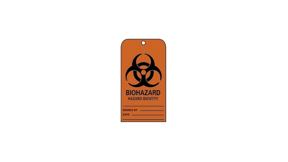 National Marker Tag Biohazard Vin 6X3.25INPK25 RPT-54