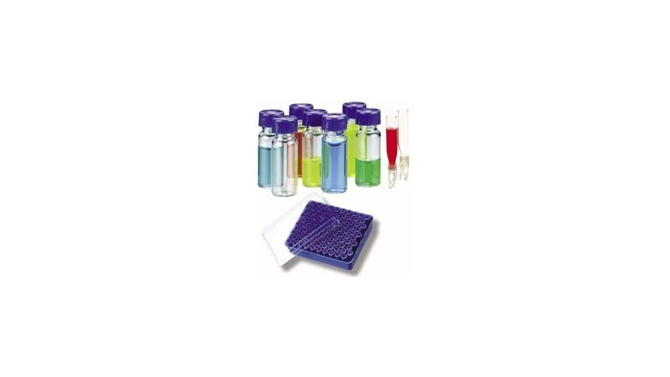 National Scientific Target DP 9-425 Screw-Thread Vials, National Scientific CERT4000-72LV Unassembled Vial Kits, Certified Amber Id Vials With Inserts