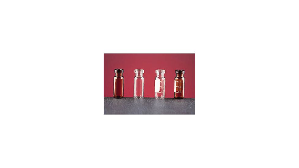 National Scientific Wide Opening Crimp-Top Vials, National Scientific C4011-S9 Clear Vials High Recovery Vials, Silanized