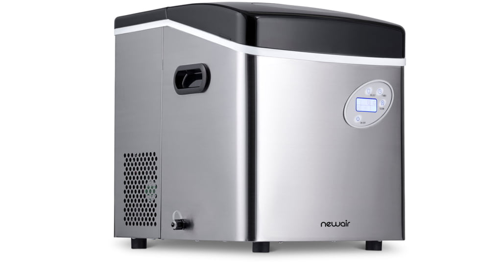 NewAir 50 lbs. Countertop Ice Maker, Black / Stainless Steel, AI-215SS