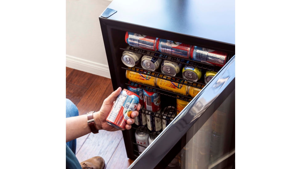 NewAir Can Freestanding Beverage Fridge - 126 Cans, Black, AB-1200B