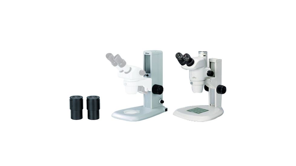 Nikon SMZ-745T, 10X Microscope 83602 Set with Wide Field Eyepieces & PLAIN Stand w/out Light 83602T-ASMB
