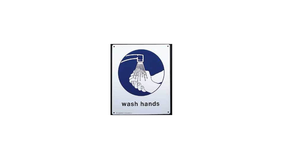 Nutheme Sign Wash Hands Magnt Bk 12X10 M04460