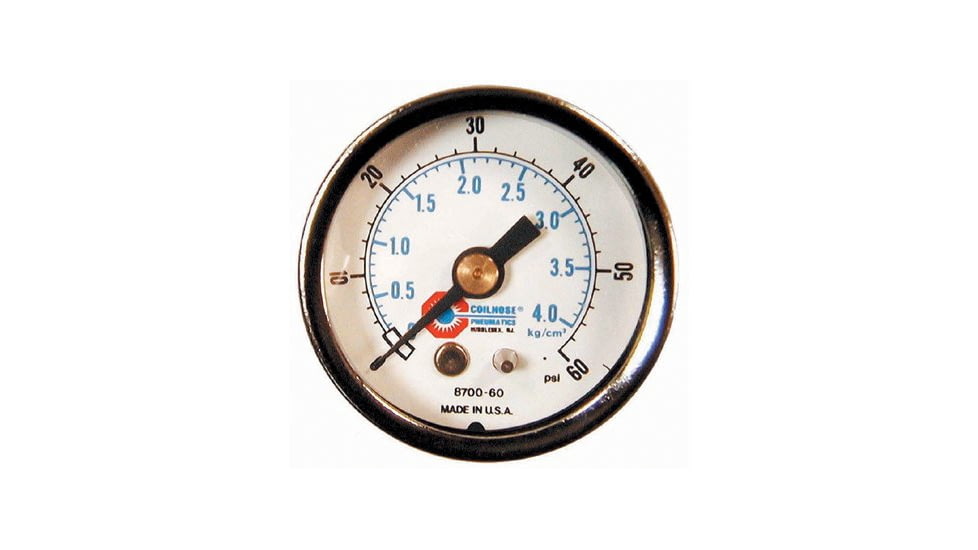 Coilhose Pneumatics 2in 0-100psi Chrome Casegauge 166-GB14100, Unit EA