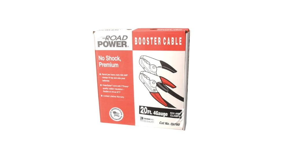 Coleman Cable 20ft 2 Ga. 500 Amp Blackbooste 172-08860, Unit EA