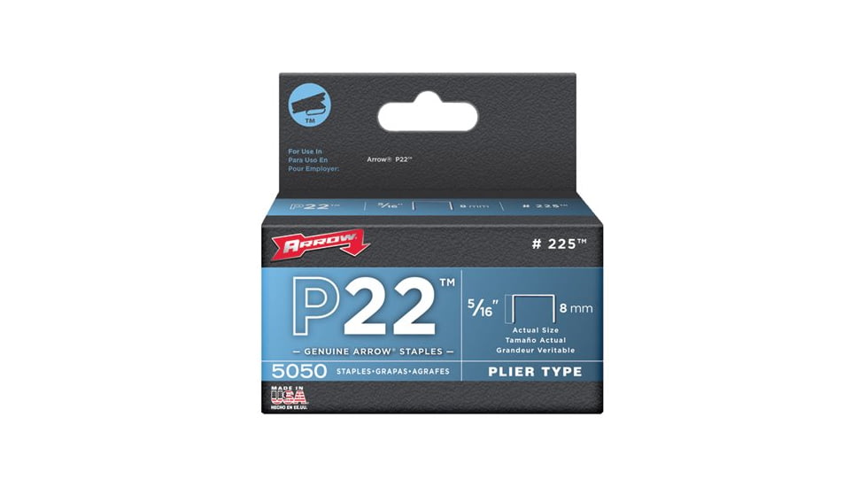 Arrow Fastener 22516 P22 Staples 5/16in5000/b 091-225, Unit PK