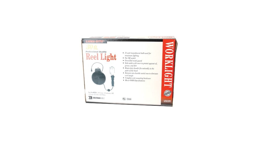 ORS Nasco 30ft 16/3sjt Reel Work Light W 172-05570, Unit EA