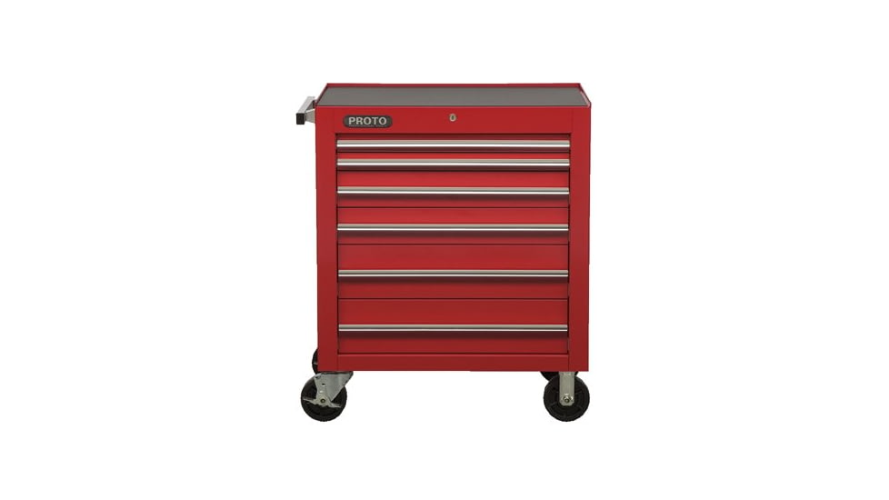 Proto 34in Roller Cabinet 6 Drws Red 577-453441-6RD, Unit EA