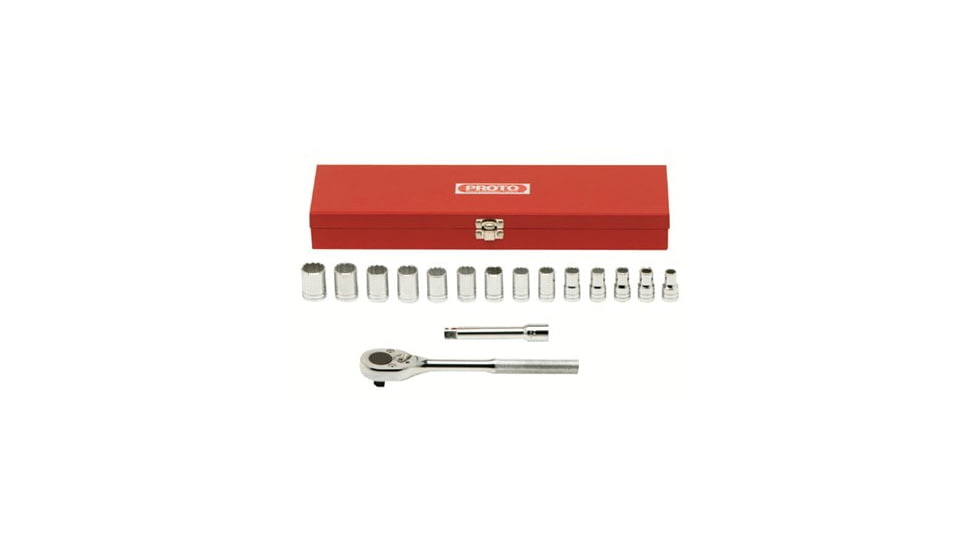 Proto Set Skt 1/2 Dr 16 Pc 12metric 577-54208, Unit PK