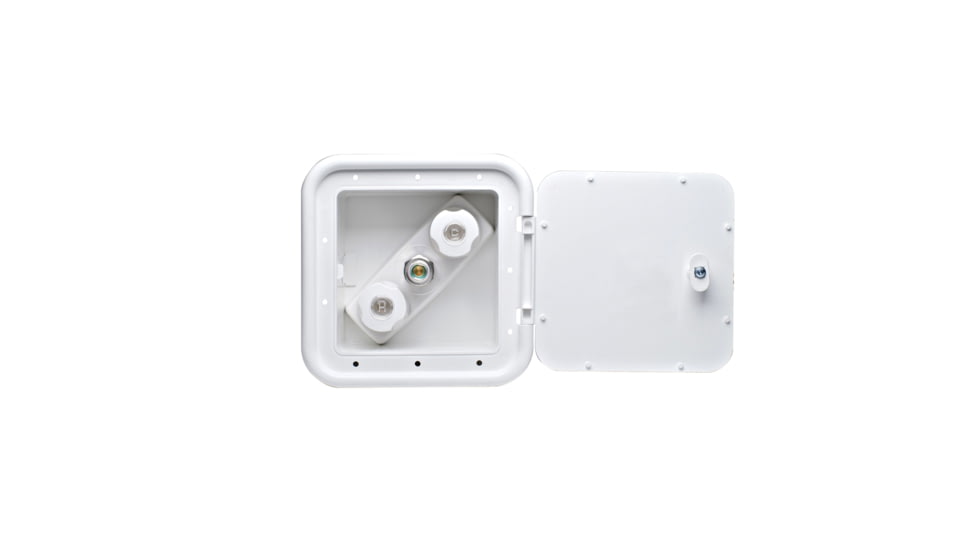 Phoenix Faucets By Valterra Spray-Away Two-Handle Hot And Cold Outlet With Quick Connect, White, PF247201