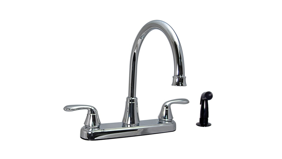 Phoenix Faucets By Valterra Two Handle 8 Hybrid Kitchen Faucet w/ High Arc Spout And Side Sprayer Chrome, PF231301