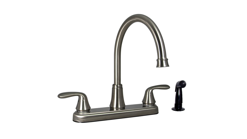 Phoenix Faucets Two Handle 8 Hybrid Kitchen Faucet With High Arc Spout With Side Sprayer, Brushed Nickel, PF231401