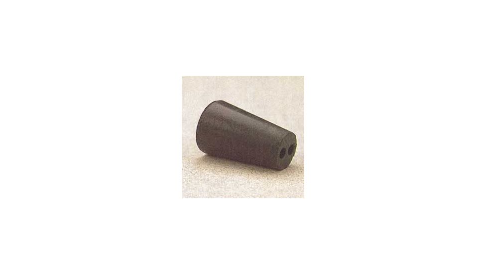 Plasticoid Black Rubber Stoppers, Two-Hole 10-M292