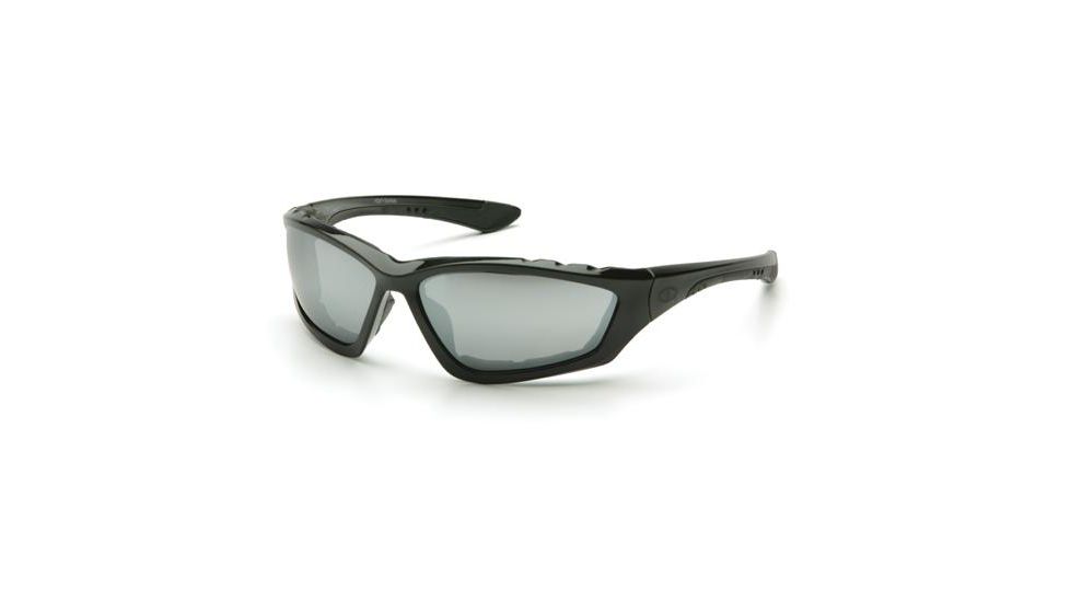 Pyramex Accurist Black Padded Frame/Silver Mirror Lens, Box SB8770DP