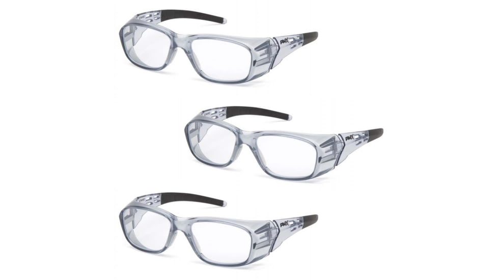 Pyramex Emerge Plus Protection Clear +3.0 Full Reader Lens w/Gray Frame, Gray, Pack of 3