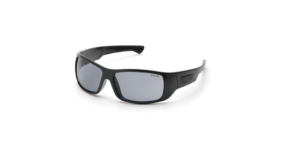 Pyramex Furix Safety Glasses, Black Frame, Gray Anti-Fog Lenses, SB8520DT