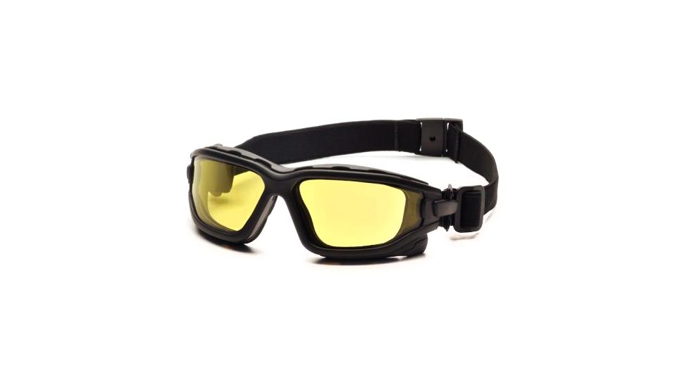Pyramex I-Force Safety Glasses, Black Frame & Amber Anti-Fog Lens SB7030SDT