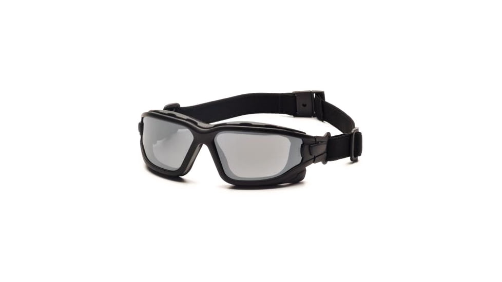 Pyramex I-Force Safety Glasses, Black Frame & Silver Mirror Anti-Fog Lens SB7070SDT
