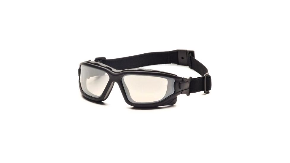 Pyramex I-Force Safety Glasses, Black Frame & Indoor/Outdoor Mirror Anti-Fog Lens SB7080SDT