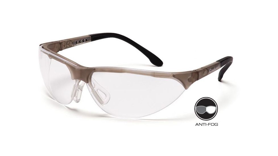 Pyramex Rendezvous Safety Glasses - Clear Anti-Fog Lens, Crystal Gray Frame SCG2810ST