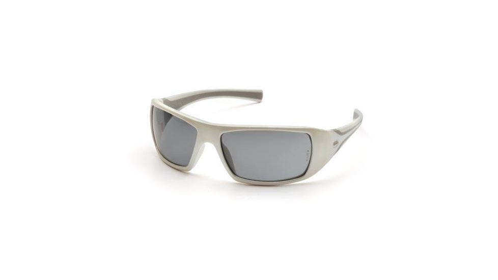 Pyramex Goliath Safety Glasses,White Frame, Gray Lens SW5620D