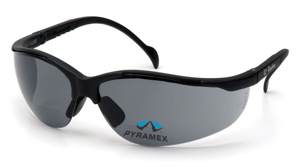 Pyramex V2 Readers Eyewears - Gray + 2.0 Lens, Black Frame SB1820R20