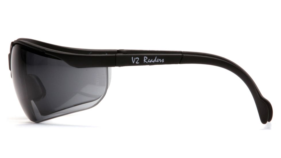Pyramex V2 Readers Eyewears - Gray + 2.0 Lens, Black Frame SB1820R20