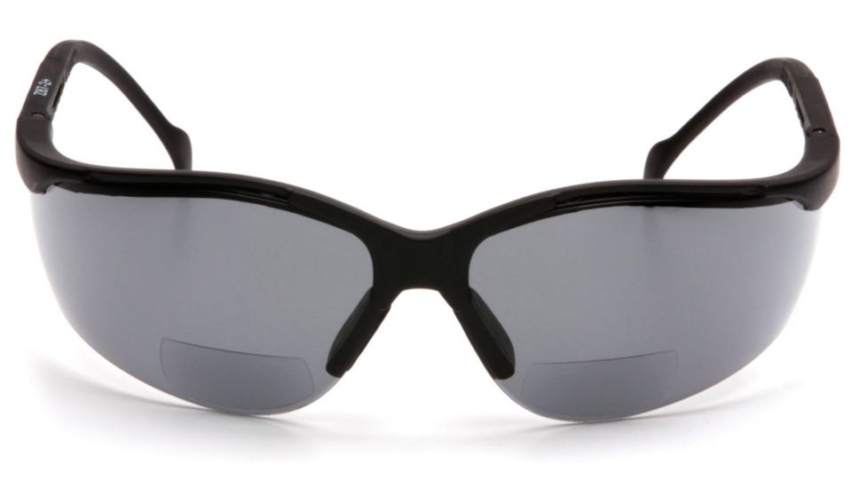 Pyramex V2 Readers Glasses - Gray + 2.5 Lens, Black Frame SB1820R25