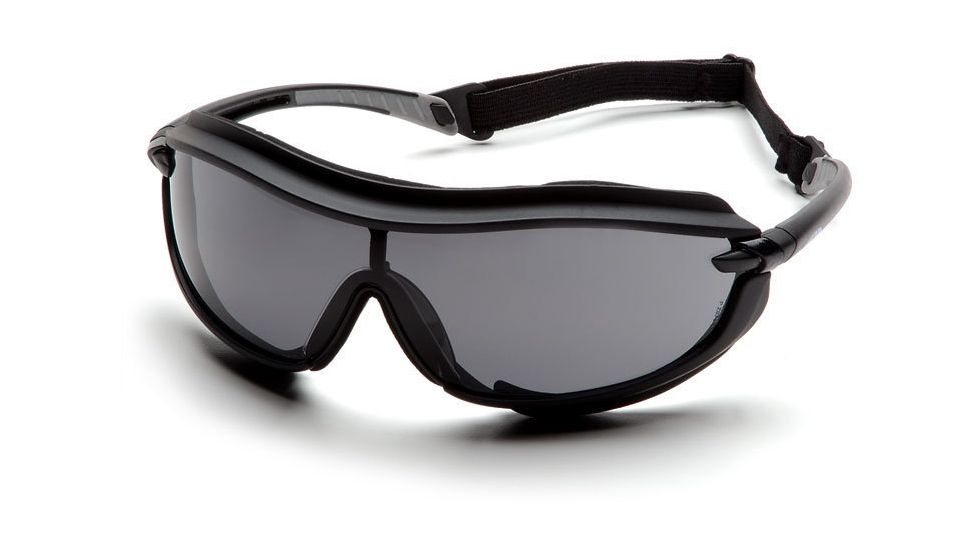 Pyramex XS3 Plus Safety Glasses - Gray Anti-Fog Lens, Black Frame SB4620STP