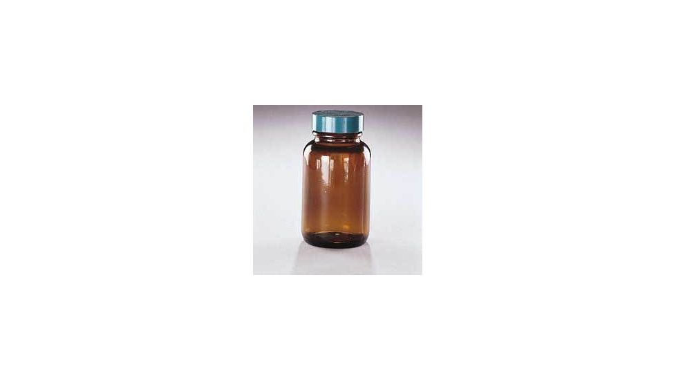 Qorpak Packers, Amber, Wide Mouth, Qorpak 7738A With Tinfoil-Lined Black Phenolic Cap