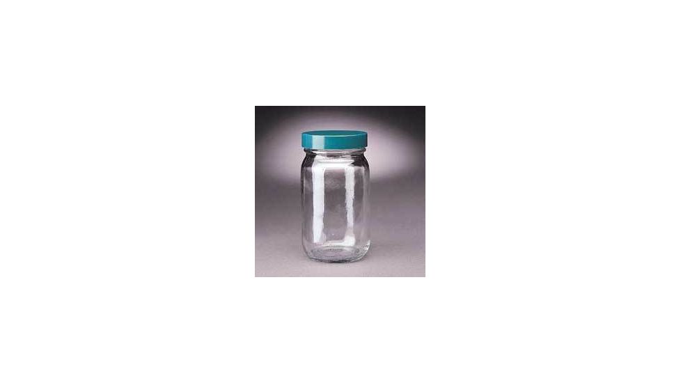 Qorpak Standard Bottles, Wide Mouth, Qorpak 7772A With Tinfoil-Lined Black Phenolic Cap