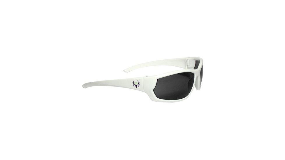 Radians Bone Collector Covey Shooting Glasses Smoke Lens/White Frame