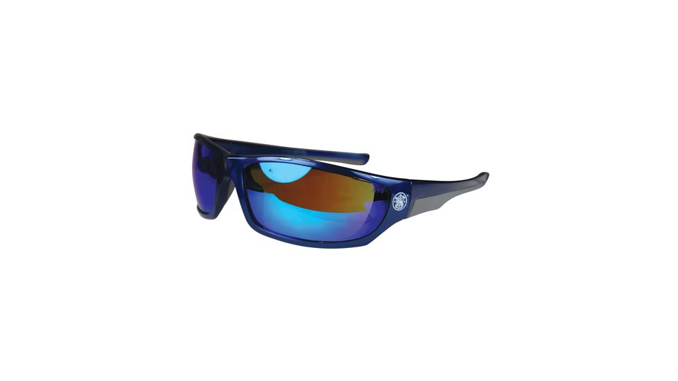 Radians S&amp;W SW101 Performance Eyewear Blue Mirror Lens Blue Metallic Frame