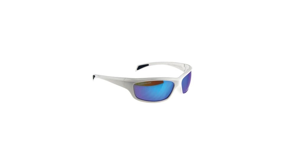 Radians S&amp;W SW103 Performance Eyewear Blue Mirror Lens Gloss White Frame