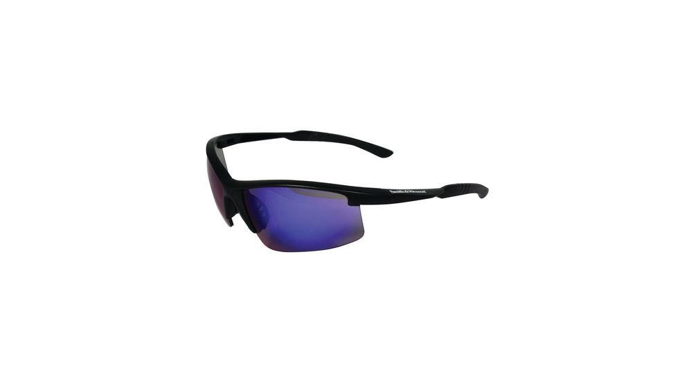 Radians S&amp;W SW104 Performance Eyewear Blue Mirror Lens Black Half-Frame