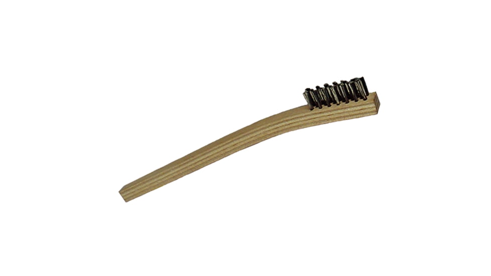 Redtree Industries Wood Handle Scratch Brush Stainless Steel, Small, Pack of 3, 61220