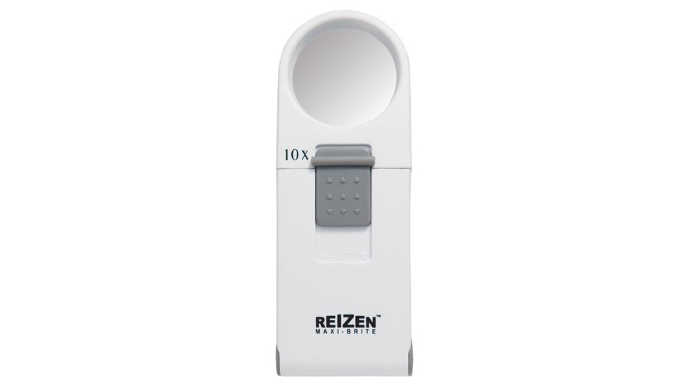 Reizen Maxi-Brite LED Handheld Magnifier Loupe - 10X, White R6973