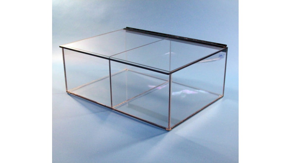 S-Curve Technologies Dispenser W/lid 2comprt Acrylc BD-02 L, Unit EA