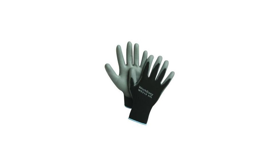 Sperian Glove Bk Poly/grey Pu Palm Xl WE210-XL, Unit PK
