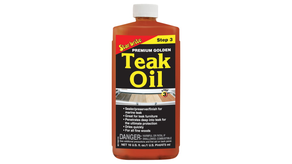 Star Brite Premium En Teak Oil Step 3, Gold, 16oz, 085116PW