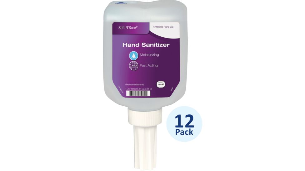 Steris Soft N Sure Antisep Handgel, 1L, 12 Pack, 89129-492/ 144587