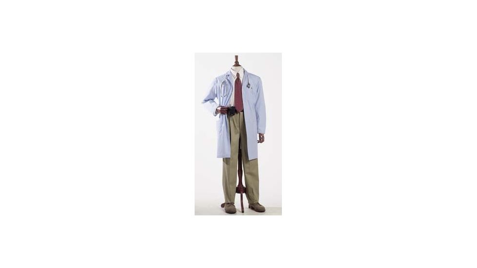 Superior Uniform Unisex Polyester/Combed Cotton Poplin Lab Coats, WORKLON 430-3XL Labcoat Unisex Bl Poplin 3XL