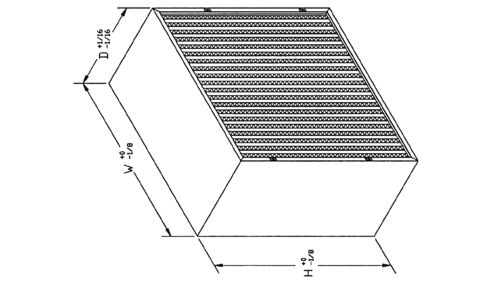 Total Filtration Services Filter Rigid Merv14 12x24x4 CS903C1, Unit EA